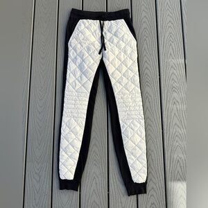 ALO Yoga Black and White Quilted Joggers